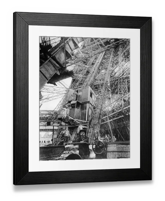 Framed Print : Eiffel Elevator Framed Print : Eiffel Elevator