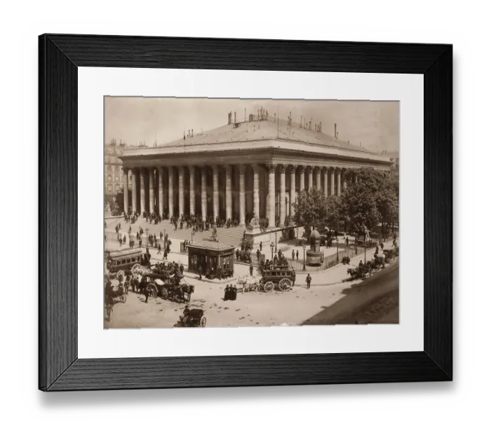 Framed Print : La Bourse. The Paris Stock Exchange or La Bourse Framed Print : La Bourse. The Paris Stock Exchange or La Bourse