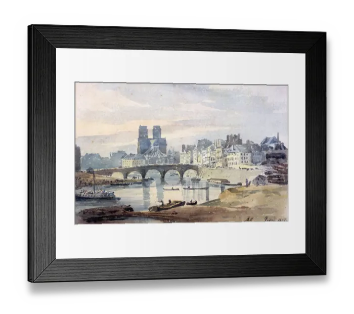 Framed Print : Notre-Dame de Paris, France, 1819 Framed Print : Notre-Dame de Paris, France, 1819