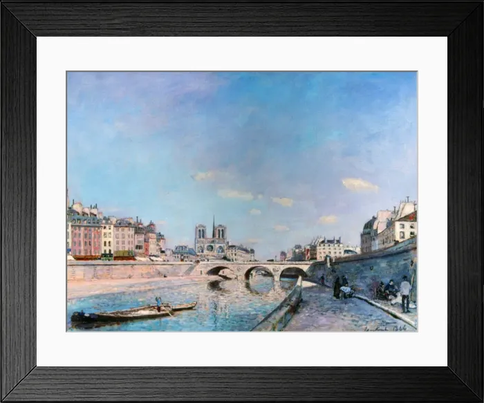 Framed Print : The Seine and Notre-Dame in Paris by Johan Jongkind Framed Print : The Seine and Notre-Dame in Paris by Johan Jongkind