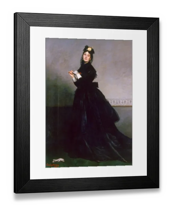Framed Print : The Woman with the Glove by Charles Emile Auguste Carolus-Duran Framed Print : The Woman with the Glove by Charles Emile Auguste Carolus-Duran