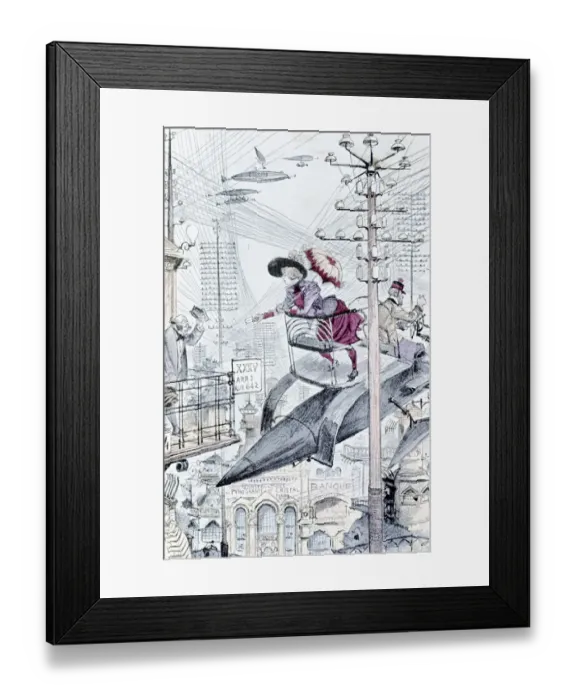 Framed Print : 19th century artist interpretation of 20th century Framed Print : 19th century artist interpretation of 20th century