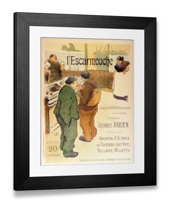 Framed Print : L Escarmouche - A Newspaper
