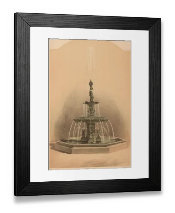Framed Print : French Fountain Framed Print : French Fountain