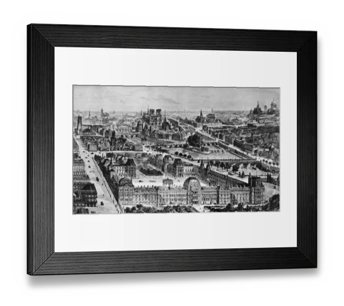 Framed Print : Paris. 10th June 1871: Paris before the Commune with the Palace of the Framed Print : Paris. 10th June 1871: Paris before the Commune with the Palace of the
