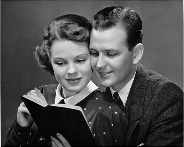 Couple reading together