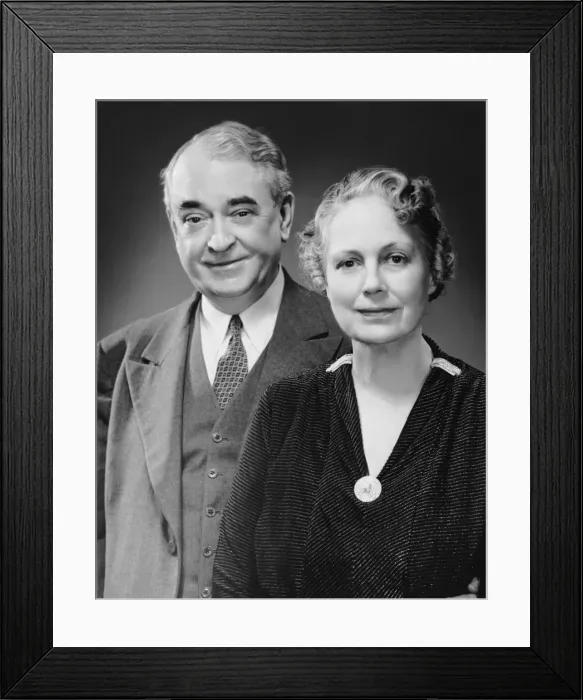 Framed Print : Portrait of mature couple Framed Print : Portrait of mature couple