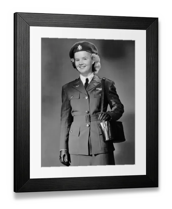 Framed Print : Woman in uniform
