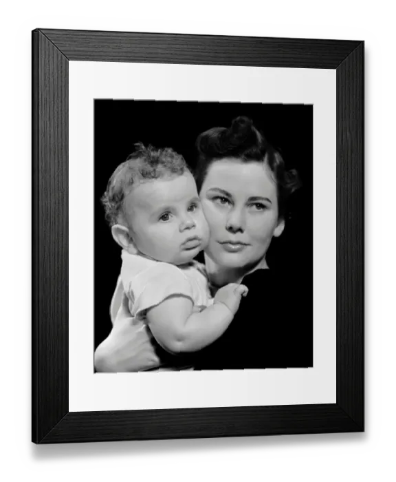 Framed Print : Portrait of mother & infant Framed Print : Portrait of mother & infant