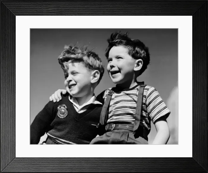 Framed Print : Portrait of children outdoors