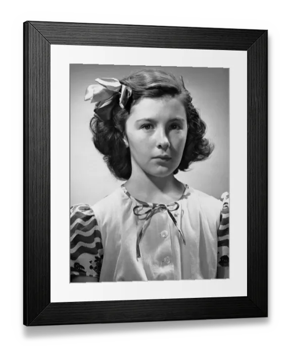 Framed Print : Portrait of sad young girl Framed Print : Portrait of sad young girl