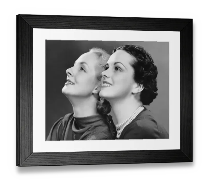 Framed Print : Portrait of two women indoor Framed Print : Portrait of two women indoor