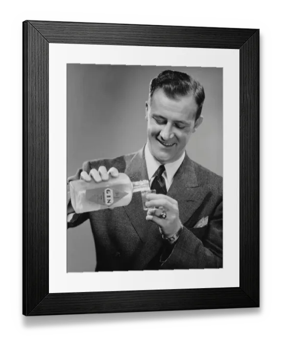 Framed Print : Man pouring a drink Framed Print : Man pouring a drink
