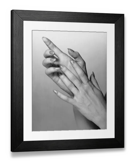 Framed Print : Womans hands