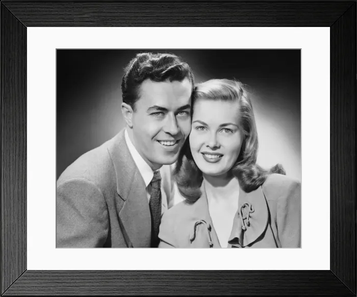 Framed Print : Portrait of couple indoor Framed Print : Portrait of couple indoor