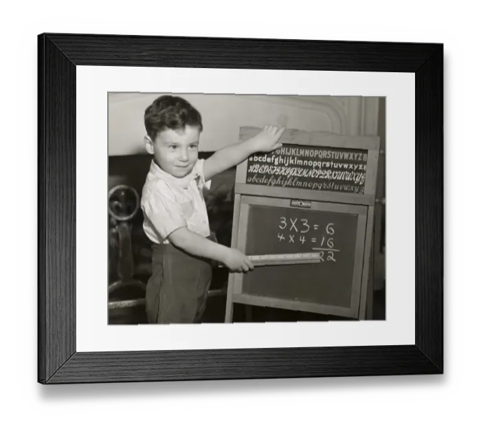 Framed Print : Boy playing school Framed Print : Boy playing school