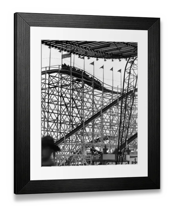 Framed Print : People on roller coaster Framed Print : People on roller coaster