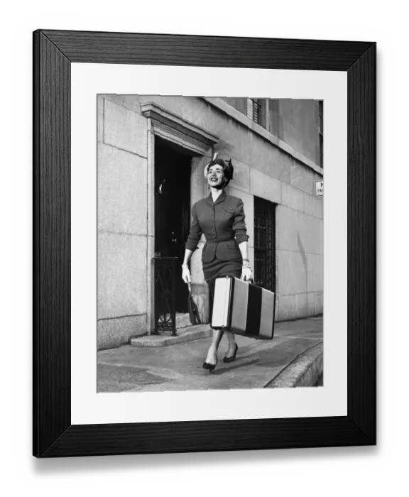 Framed Print : Woman traveling Framed Print : Woman traveling