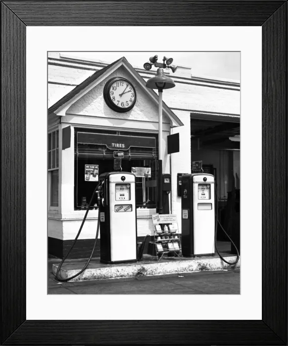 Framed Print : Gas station Framed Print : Gas station