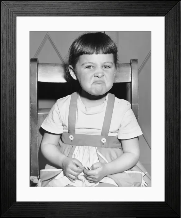 Framed Print : Little girl making a face Framed Print : Little girl making a face