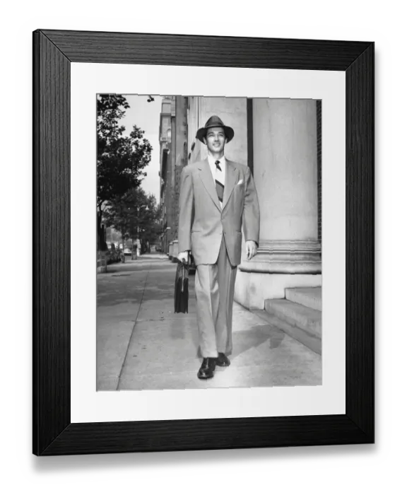 Framed Print : Executive w attache case Framed Print : Executive w attache case