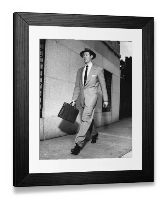 Framed Print : Executive w attache case Framed Print : Executive w attache case