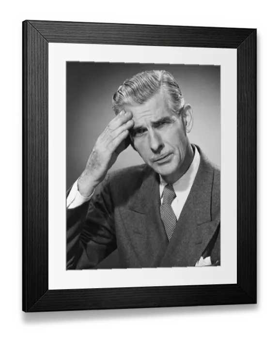 Framed Print : Man having a headache Framed Print : Man having a headache