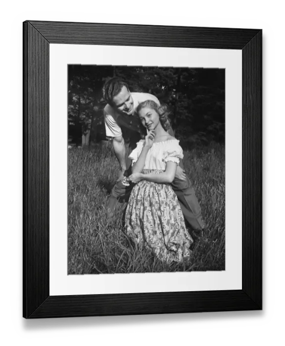 Framed Print : Couple in countryside Framed Print : Couple in countryside