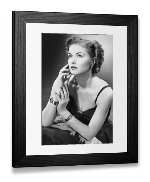 Framed Print : Woman in evening wear Framed Print : Woman in evening wear