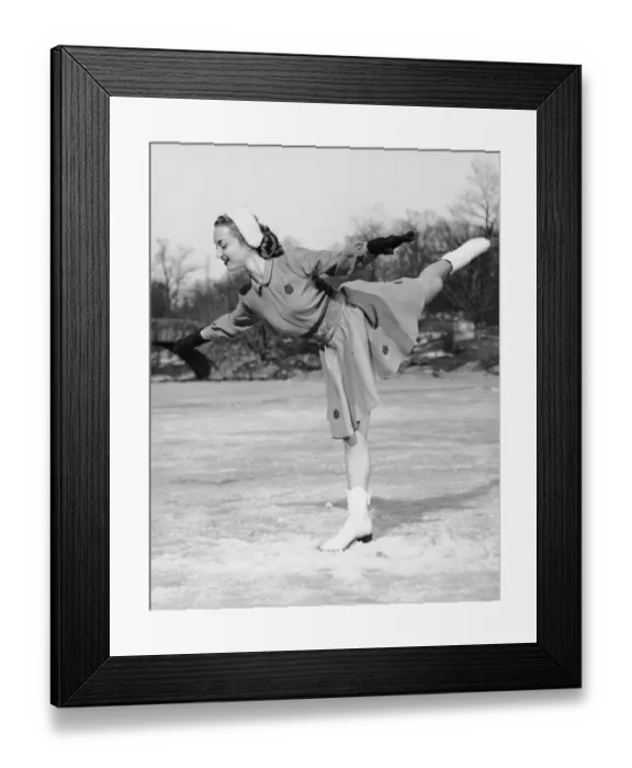 Framed Print : Woman ice skating Framed Print : Woman ice skating