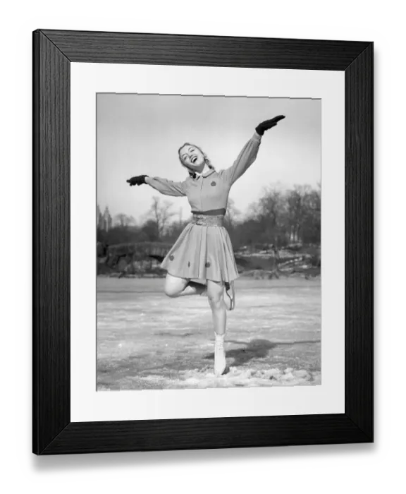 Framed Print : Woman ice skating Framed Print : Woman ice skating