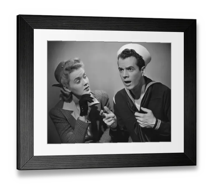 Framed Print : Navy couple Framed Print : Navy couple