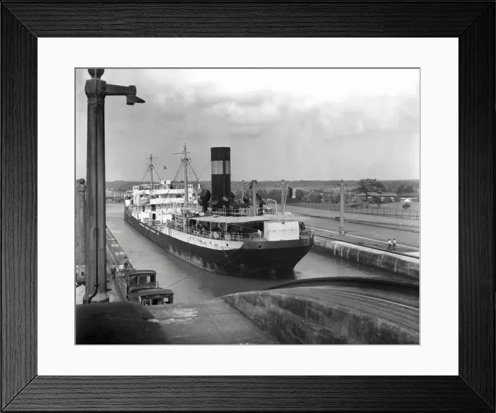 Framed Print : Cargo ship, Panama Canal Framed Print : Cargo ship, Panama Canal