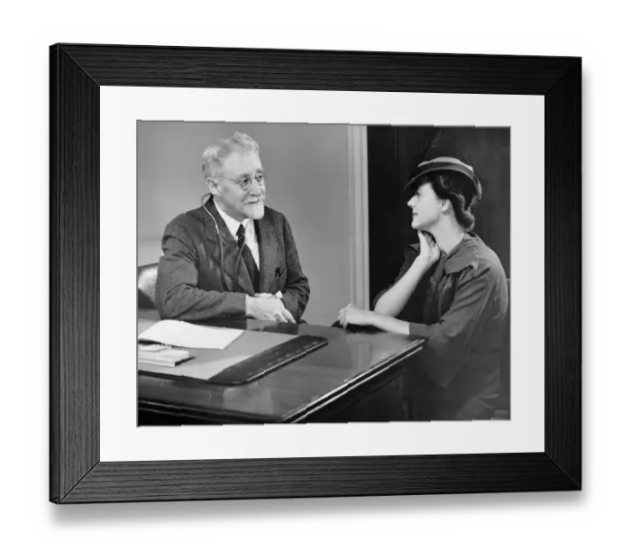 Framed Print : Physician talking to patient Framed Print : Physician talking to patient