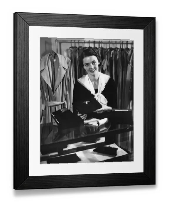 Framed Print : Woman w / evening bag Framed Print : Woman w / evening bag