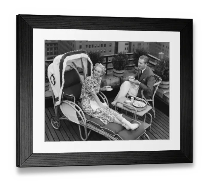 Framed Print : Mature adults eating and drinking Framed Print : Mature adults eating and drinking