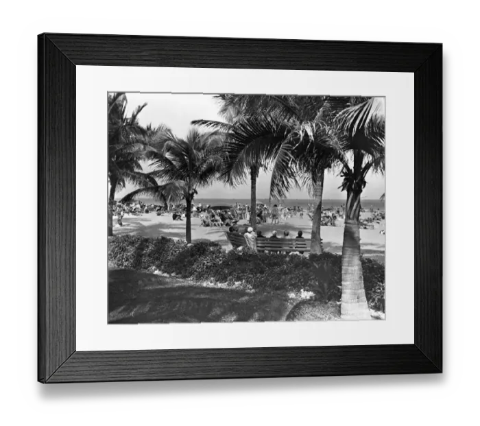 Framed Print : People on a Beach