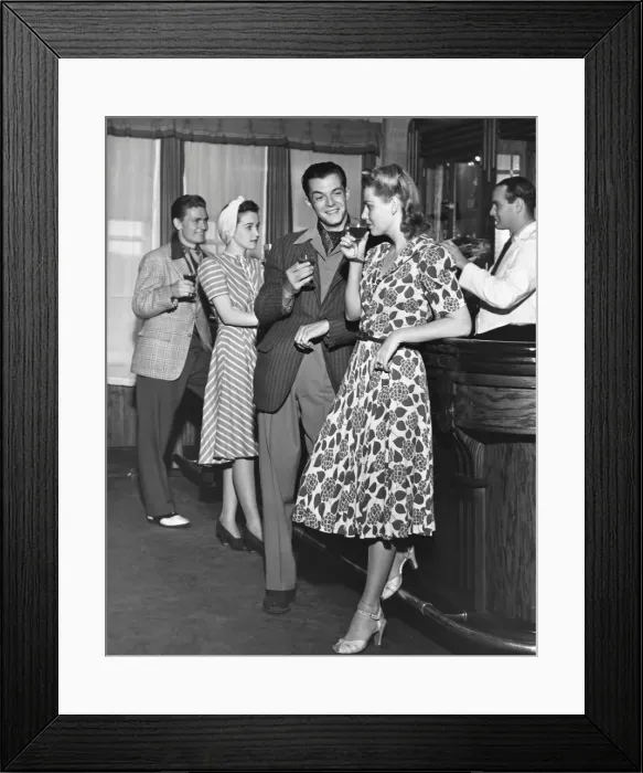 Framed Print : Socializing at a bar Framed Print : Socializing at a bar