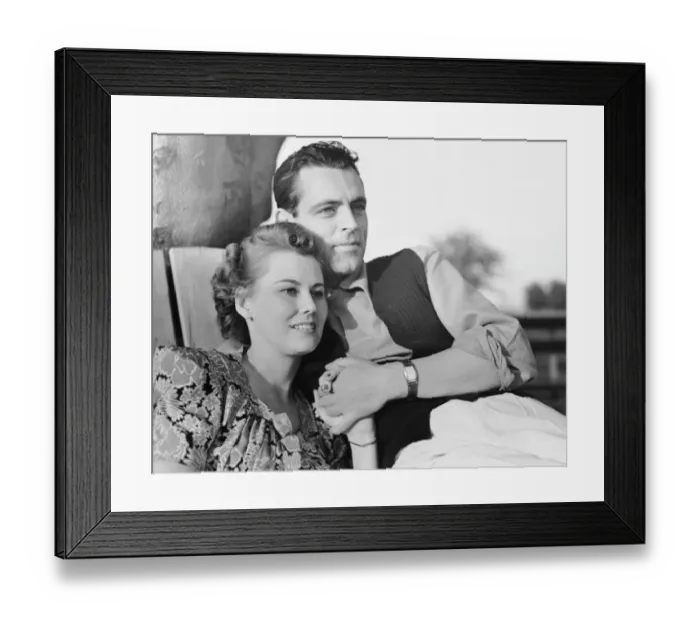 Framed Print : Couple outdoors holding hands Framed Print : Couple outdoors holding hands