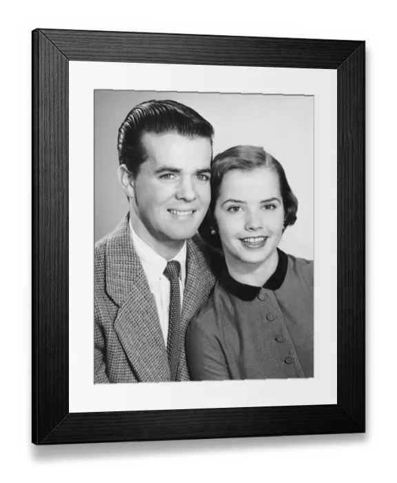 Framed Print : Portrait of teenage couple Framed Print : Portrait of teenage couple