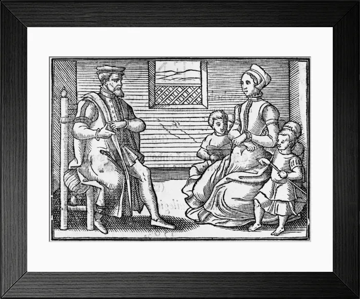 Framed Print : black and white, diry 18759, men, women, boys, girls, full length, indoors, J1694513 Framed Print : black and white, diry 18759, men, women, boys, girls, full length, indoors, J1694513