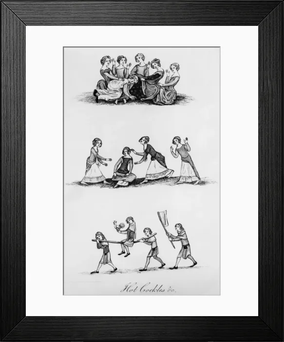 Framed Print : diry 18759, J1694082, earlydate, print, leisure, medium group of people, only children Framed Print : diry 18759, J1694082, earlydate, print, leisure, medium group of people, only children