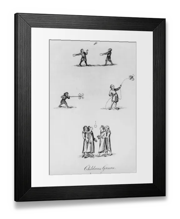 Framed Print : diry 18759, J1694082, earlydate, print, leisure, medium group of people, only children Framed Print : diry 18759, J1694082, earlydate, print, leisure, medium group of people, only children