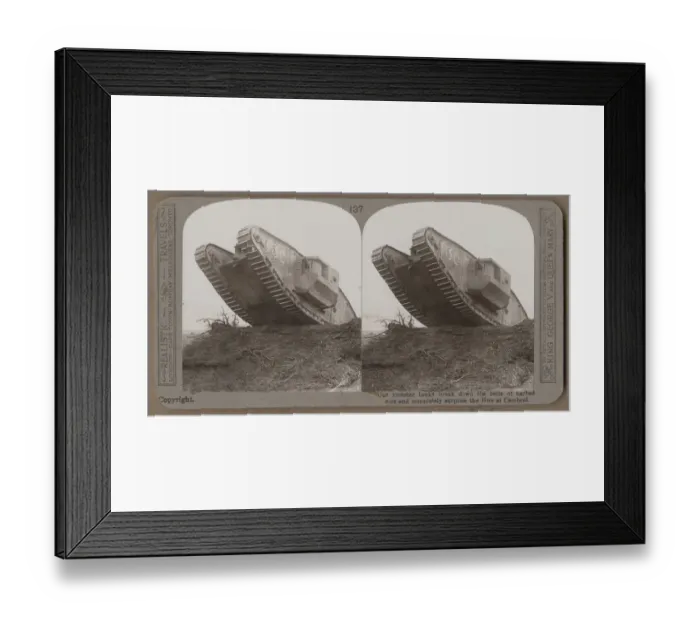 Framed Print : British Mark IV Tank at Cambrai, France