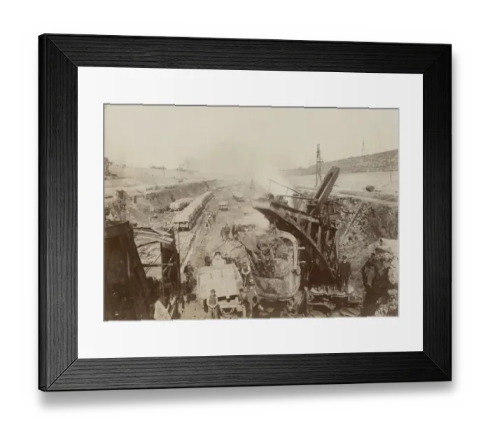 Framed Print : Huty18568, construction site, T / BRI / MANCHESTER SHIP CANAL / LANCS, construction machinery Framed Print : Huty18568, construction site, T / BRI / MANCHESTER SHIP CANAL / LANCS, construction machinery