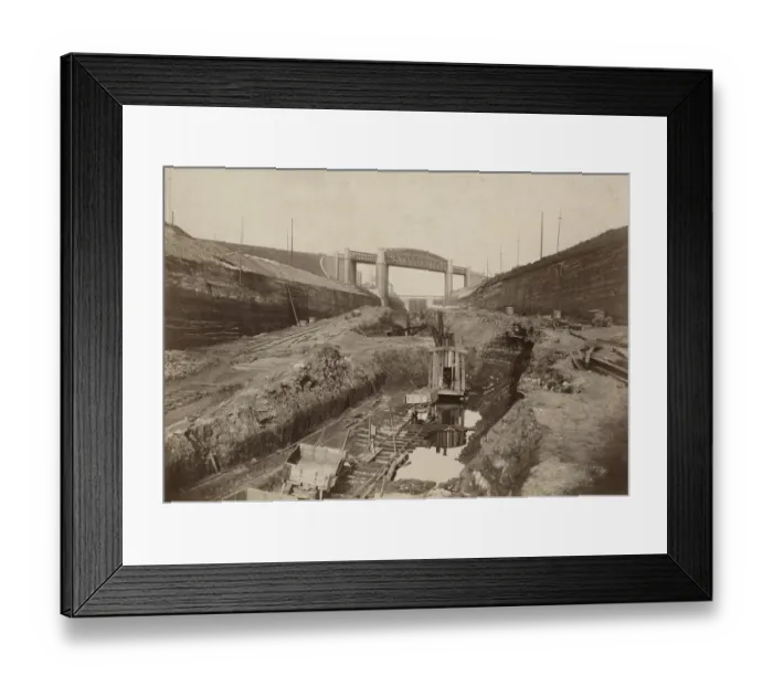 Framed Print : Huty18568, construction site, T / BRI / MANCHESTER SHIP CANAL / LANCS, construction machinery Framed Print : Huty18568, construction site, T / BRI / MANCHESTER SHIP CANAL / LANCS, construction machinery