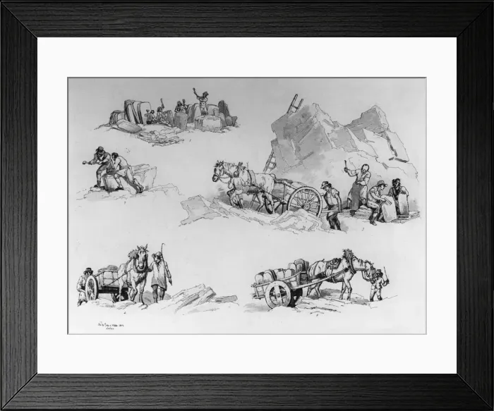 Framed Print : Black and White, diry 18480, J1681007, quarry, slate, H 97838 COL ORIG H 35829, outdoors Framed Print : Black and White, diry 18480, J1681007, quarry, slate, H 97838 COL ORIG H 35829, outdoors