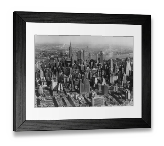 Framed Print : Manhattan. circa 1935: The mid-town area of Manhattan Framed Print : Manhattan. circa 1935: The mid-town area of Manhattan