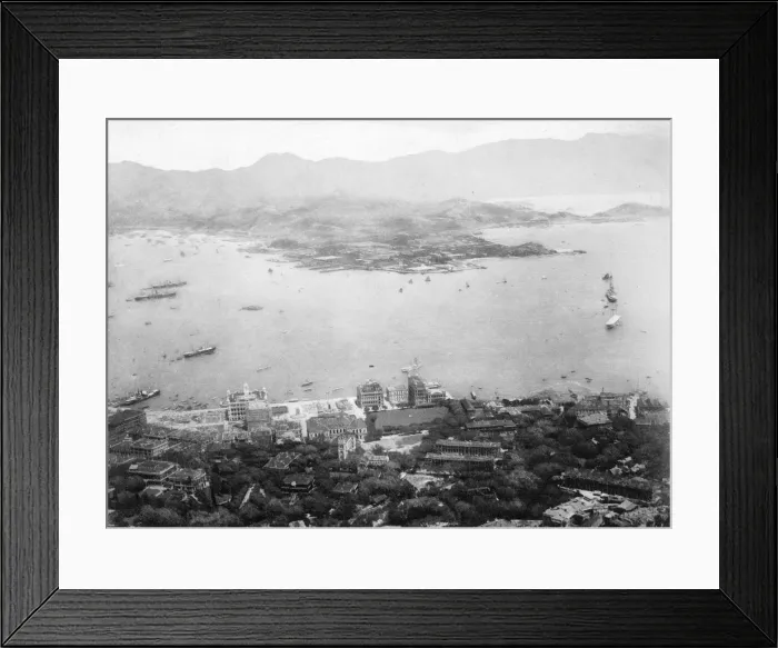 Framed Print : Hong Kong. 1880: The Kowloon Peninsula from Hong Kong Framed Print : Hong Kong. 1880: The Kowloon Peninsula from Hong Kong