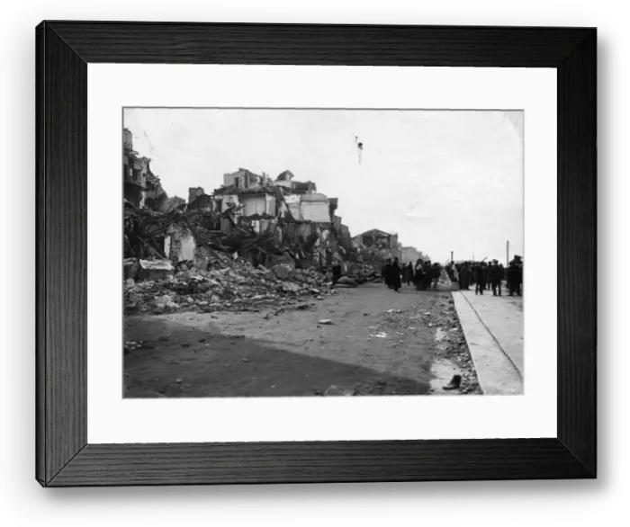 Framed Print : Quake Damage Framed Print : Quake Damage